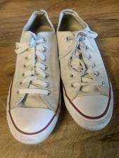 Men Or Women White All Star Converse Men Sz. 7 Reasonable Priced