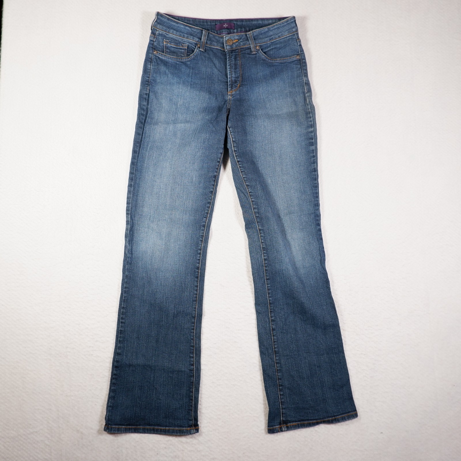 Straight Sz 8 Medium Wash Fade Mid Rise