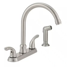 Glacier Bay HD67794-1008D2 Double Handle Kitchen Faucet Side Sprayer Stainless