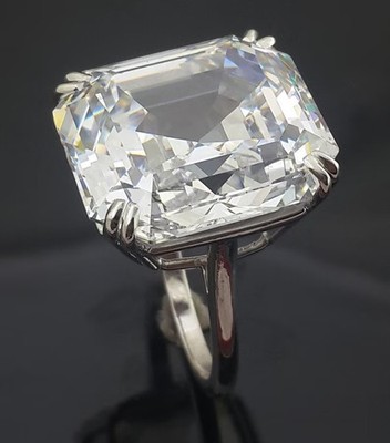 12Ct Asscher Solitaire Diamond Ring VS1 F Grade 925 Sterling Silver for Her