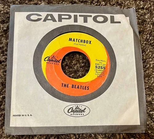 1964 Rock 45 - THE BEATLES "Matchbox"/"Slow Down" CAPITOL RECORDS #5255