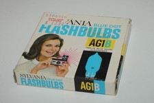 Vintage Sylvania Blue Dot Flashbulbs AG1B - 1 Box of 12 Blue Bulbs