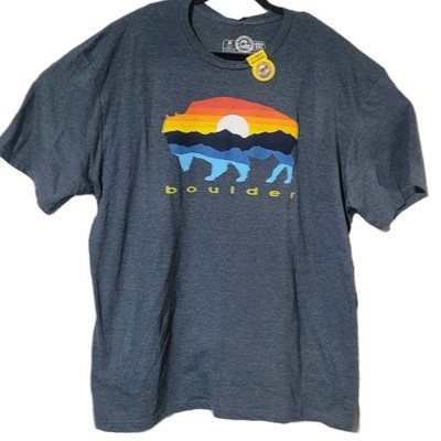 The Duck Co Size 2XL Buffalo ''Boulder'' Blue/Gray Marled Tee NWT