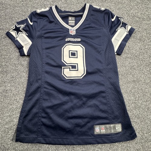 Tony Romo 9 Dallas Cowboys Nike Jersey Womens Small Navy Blue NFL On Field