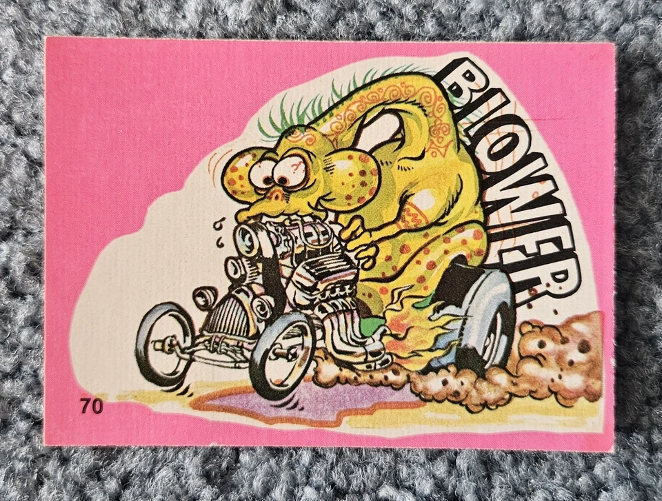 FANTASTIC ODD RODS Tarjeta Adhesiva Donruss 1973 ROSA Serie 2 Tarjetas, 70 y 71 Foto 2 de 4