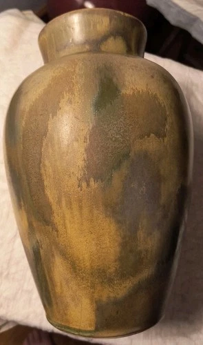 Vintage Red Wing Pottery Nokomis Glazed Vase 10 1/2" Tall Bottom Marked #292