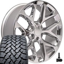 Oe Wheels Cv98b 22x9 Chrome Wheels 28545r22 At Tires Tpms Set 6x139.7 24et