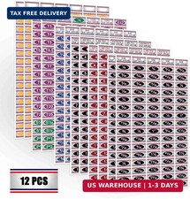 Chrome Socket Labelssae Color-coded Adhesive Stickers Organizing Socket