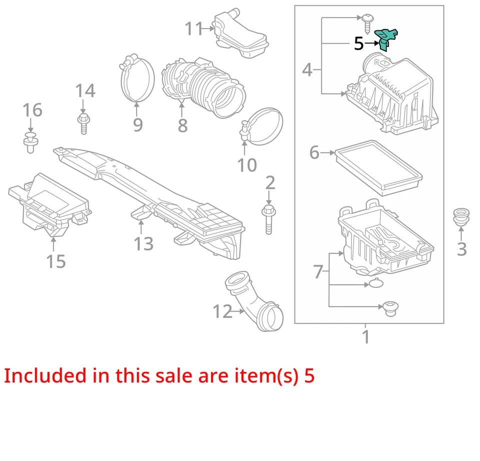 2020 Toyota Corolla Mass Air Flow Meter Sensor MAF OEM 38K Miles - LKQ337121127 - Image 4 of 4