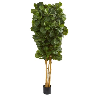 7' Fiddle Leaf Fig Artificial Tree - Green Green