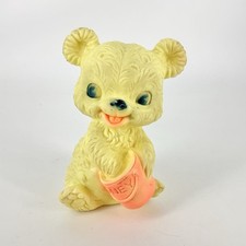 Edward Mobley Honey Bear Squeak Toy Rubber Squeaky Yellow 1962 Vintage