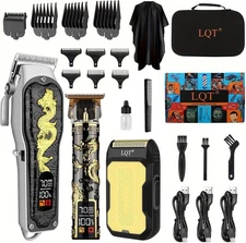 Professional Hair Cut Machine Barber Salon Cutting Trimmer Clipper Kit Set