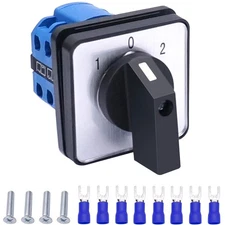 Taiss Universal Changeover Switch 20A 550V 3 Position 8 Terminals 3 