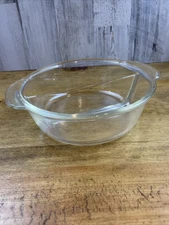 Fire King 2 Qt. Clear Divided Casserole Dish