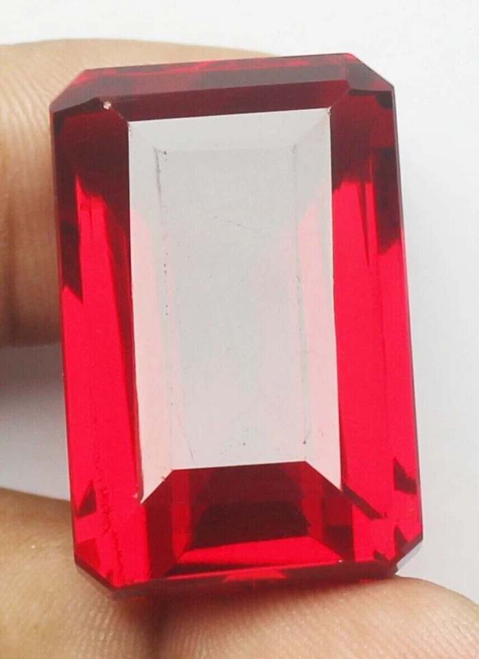 79.8 Ct. Mozambique Blood Red Ruby Emerald Cut Loose Gemstone for Ring & Pendant - Image 4 of 4