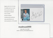 John Wensink Quebec Nordiques AUTOGRAPH AUTO SIGNED INDEX HOCKEY CARD 100% COA