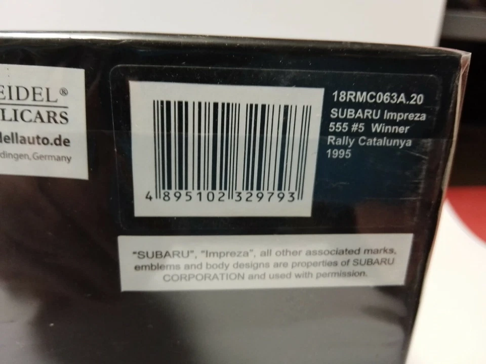 IXO Subaru Impreza 555 #5 Sainz Rally Tour de Corse 1995 1/18 18RMC063A - Immagine 3 di 3