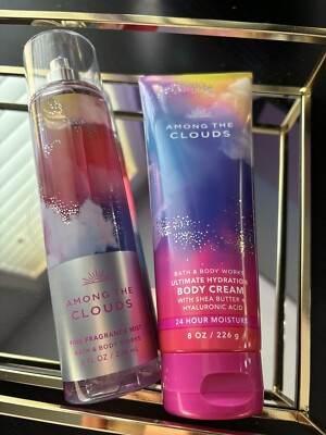 2 Bath and Body Works Body Cream 8 oz Triple Moisture Lotion & Body Mist Spray