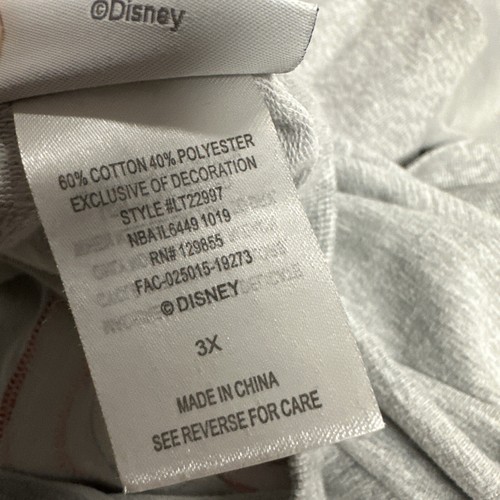Mujer 3X Disney Spirit Jersey Sudadera Suéter Gris Con Parche Cosido Letras - Imagen 14 de 14