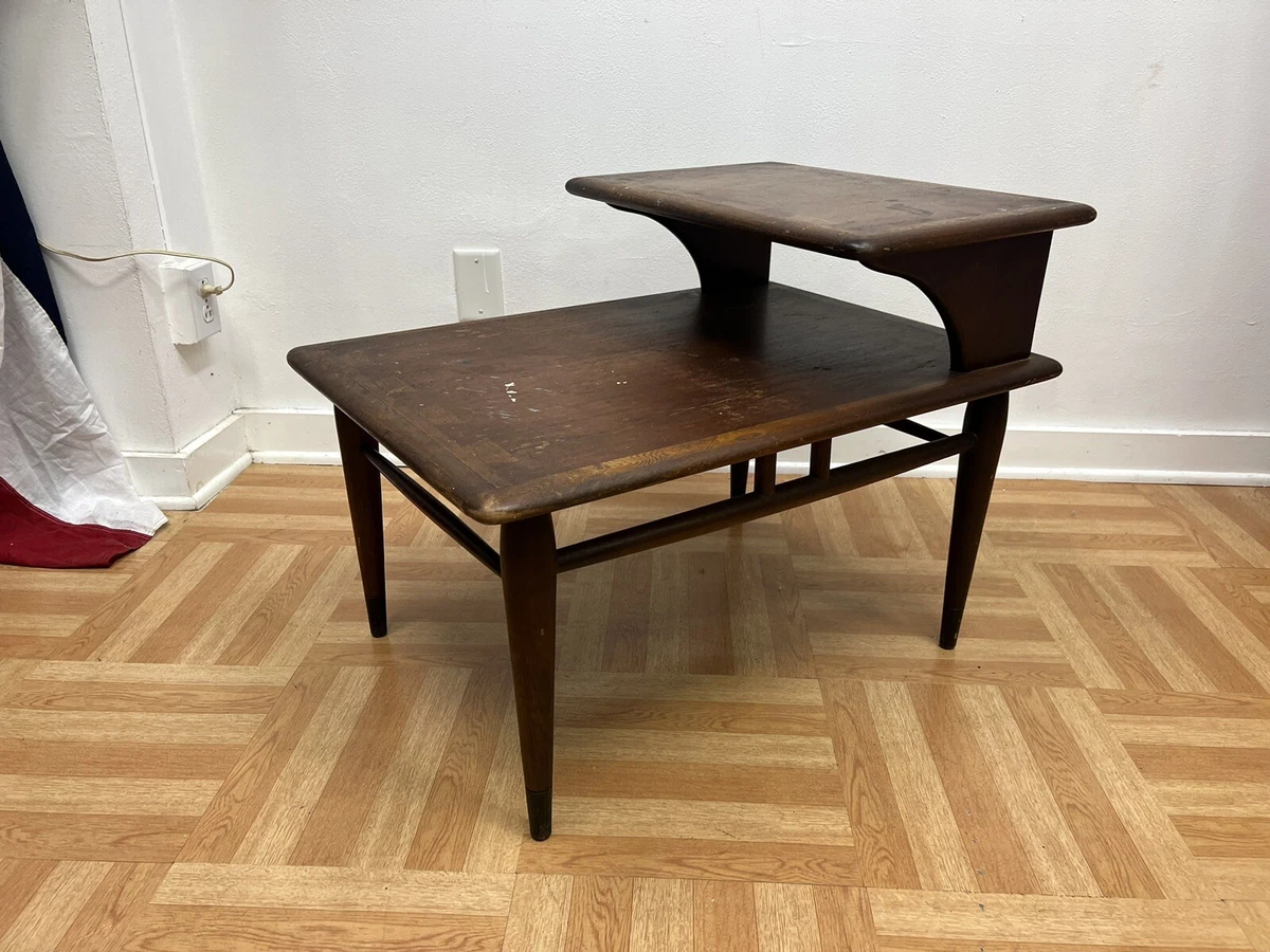 Mid Century Modern Lane Acclaim STEP TABLE dovetail vintage end