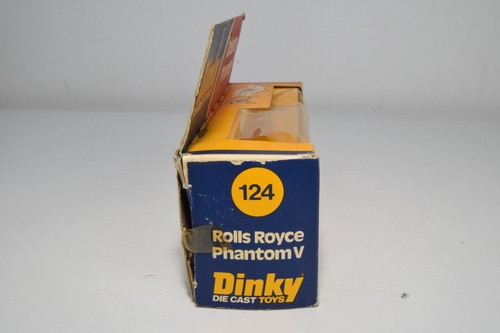 B69 1:43 SCATOLA VUOTA ORIGINALE DINKY TOYS 124 ROLLS ROYCE PHANTOM V EXC. COND. - Foto 2 di 9