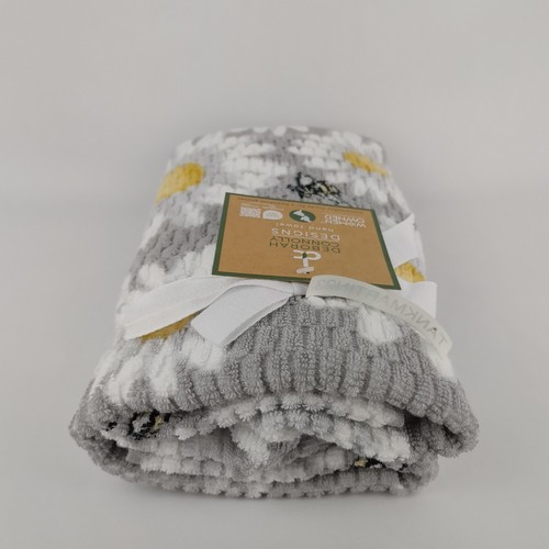 6 Set Towels (2) Bath (2) Hand (2) Tip Deborah Connolly Flowers Daisy Bee Gray - Picture 9 of 17