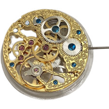 17 Jewels Yellow Golden Hollow eta 6497 Hand Winding Movement for Parnis Wrist