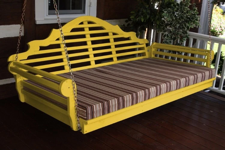 A&L Furniture Co. Amish-Made Pine Marlboro Swing Beds - In 4 Sizes, 18 Colors - Image 4 of 4