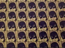 Original Vintage 70s Art Style  Batman heads Blotter art print.