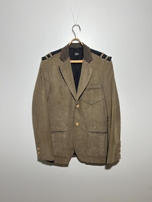 CNC Costume National 2005 Corduroy Military Blazer Jacket Size 44