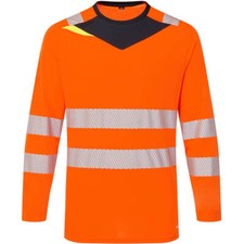 Image of Portwest DX4 Hi Vis Long Sleeve T Shirt Orange / Black L