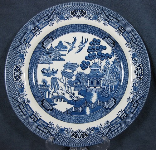 Blue Willow Churchill England Dinner Plate (M2) Georgian Vintage Microwave Safe - Picture 2 of 5