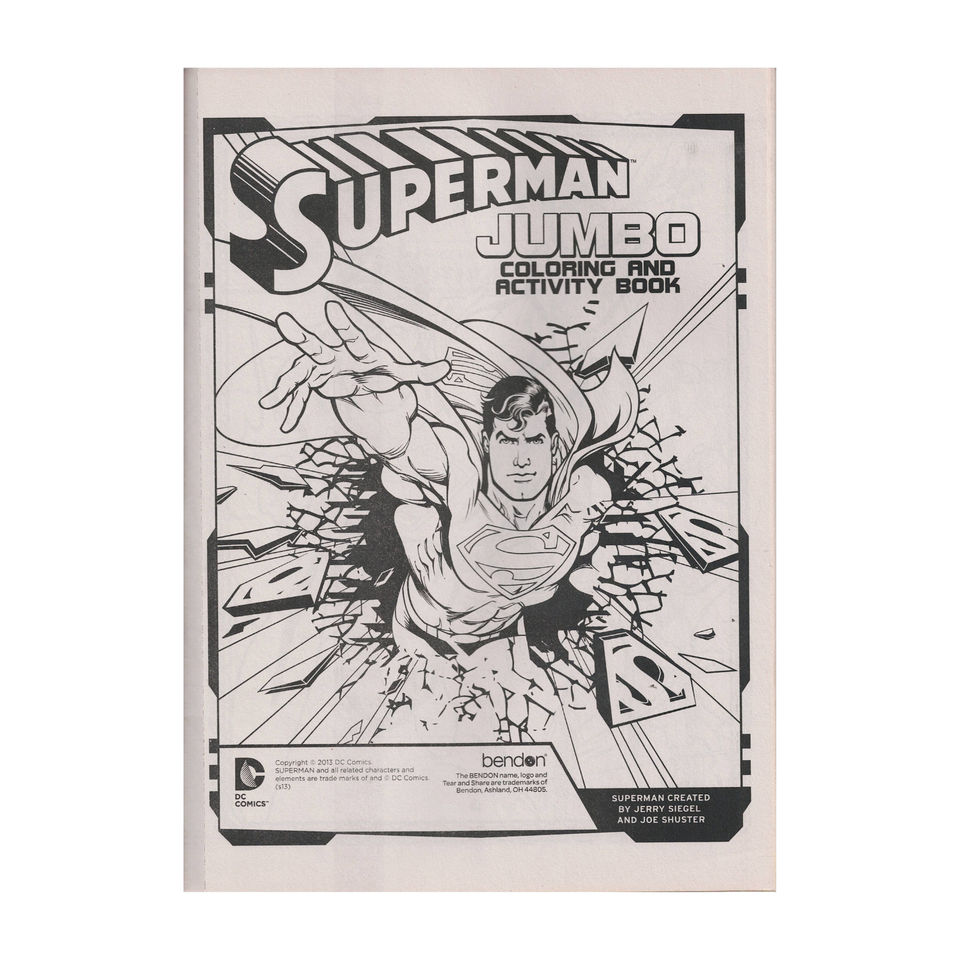 DC Comics Superman Jumbo Coloring Activity Book 96 pages - 2012 Edition | eBay