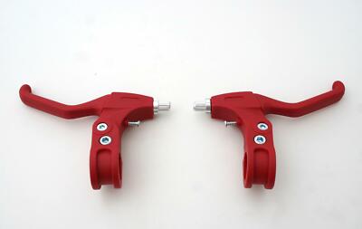 Paar Kinder Kinderfahrrad / Fahrrad ergonomische V-Brake Hebel 22,2 mm - rot