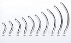 10pcs. 16g 14g Steel Curved Barbell Post Eyebrow Ring Tongue Snake-Eyes Piercing