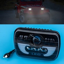 7x6" 5x7" LED Headlight DRL Fit For Jeep Cherokee XJ Wrangler YJ Chevrolet GMC O