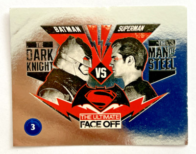 2016 BATMAN VS SUPERMAN Big Bang Sticker #003 BATMAN VS SUPERMAN DC Foil