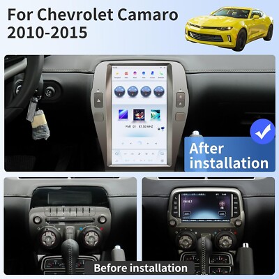 For 2010-2015 Chevrolet Camaro Car Radio 2Din Stereo Receiver Carplay GPS Navi