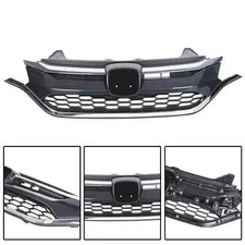 Fit For Honda CRV CR-V 2015 2016 Front Bumper Upper Trim&Lower Grille Mesh Grill