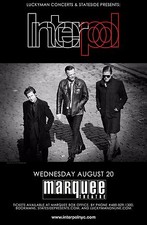 INTERPOL 2014 PHOENIX CONCERT TOUR POSTER - Post-punk Revival, Indie Rock Music