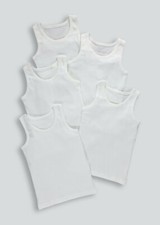 Kids 3 6 12 Pack Boys 100% Cotton Warm White Underwear School Vest Age 2-13 yrs