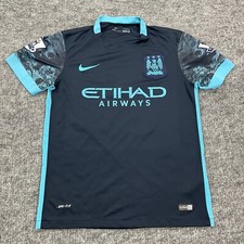 Etihad Airways Nicolas Otamendi Jersey Mens Medium Blue Dri Fit 30 Soccer Futbol