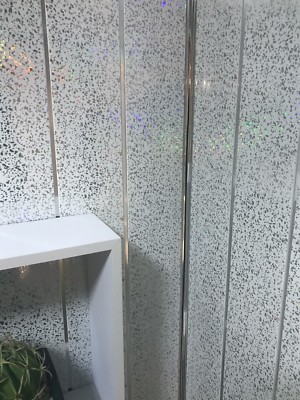 Wall Panelling Kits Platinum Sparkle Bathroom Cladding Panels ...
