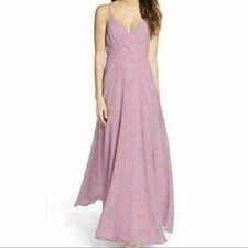 Lulus surplice chiffon dress Sz S Dusty Mauve