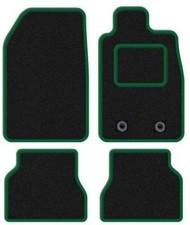 Tailored For Citroen Ds3 Cabrio 2013-2018 - Black Carpet Floor Mats Green Edging