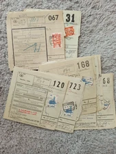 13 BELGIUM PARCEL POST RAILROAD OVERPRINTED STAMPS ON COVER 1957 TRANSPORTATION