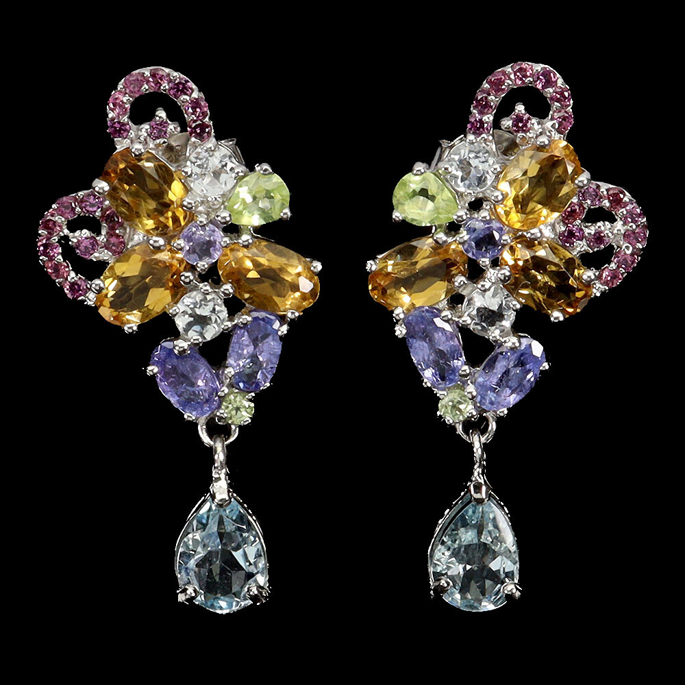 Sterling Multicolor Pietersite Earrings Sterling Multicolor Pietersite Earrings