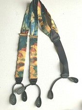 Pelican Men Tie Dye Boho Suspenders Braces Leather Button Tab Made in USA Prom