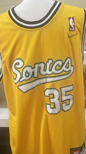 Vtg Kevin Durant Nike Retro Seattle Super Sonics Jersey STITCHED Sm Length + 2