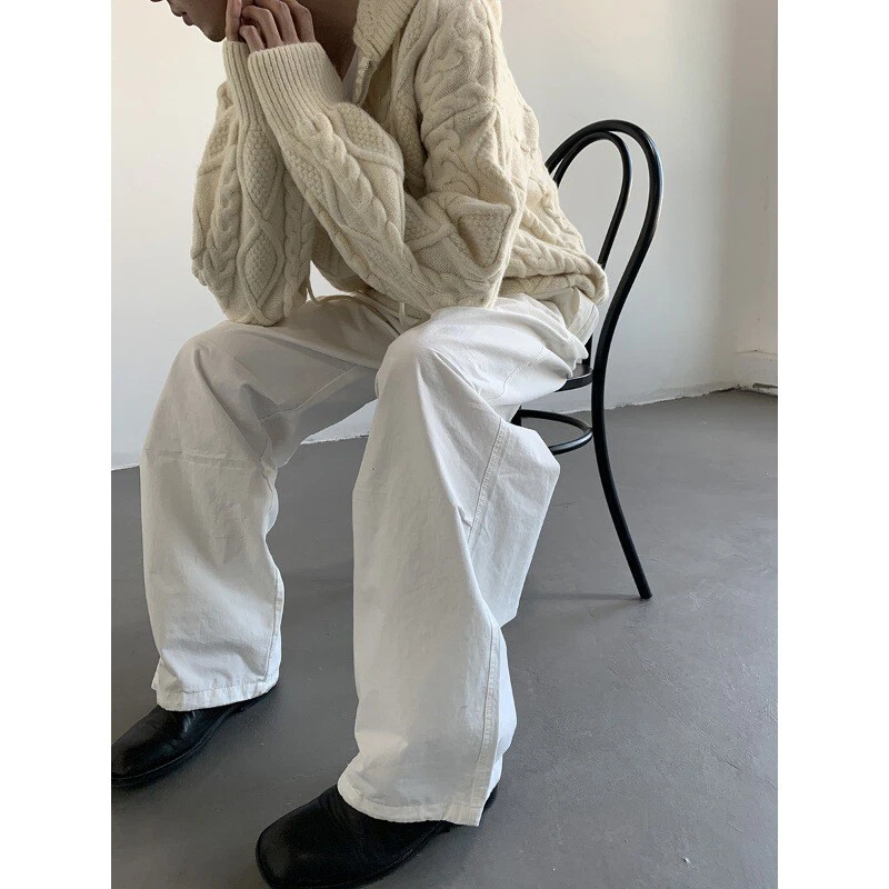 Hombres Negocios Otoño/Invierno Engrosado Suéter con Capucha Twist Tejido Suéter Chaqueta Foto 4 de 4